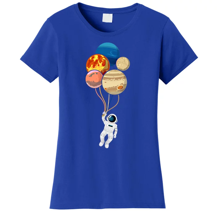 Space Astronaut Planet Balloons Rocketship Astronomy Gift Women's T-Shirt