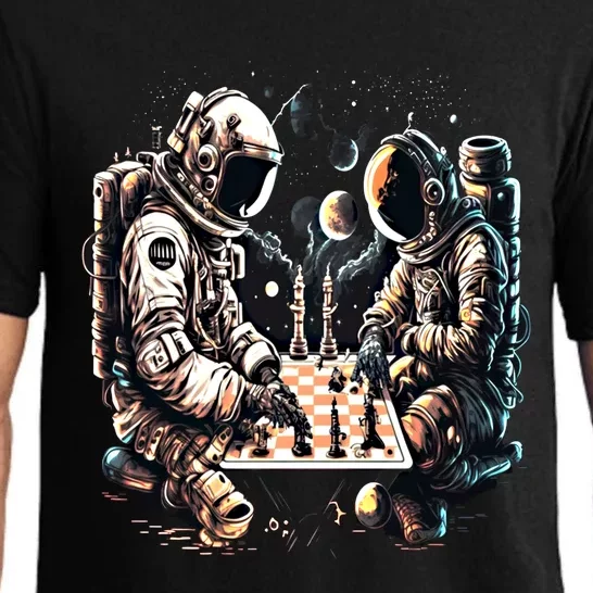 Space Astronaut Playing Chess Astronomy Space Gift Pajama Set