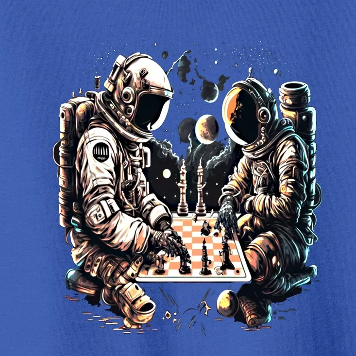 Space Astronaut Playing Chess Astronomy Space Gift Toddler T-Shirt