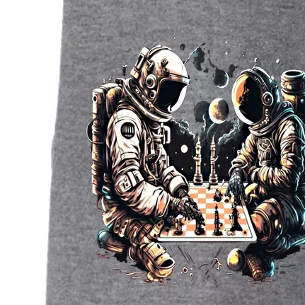 Space Astronaut Playing Chess Astronomy Space Gift Doggie 3-End Fleece Hoodie