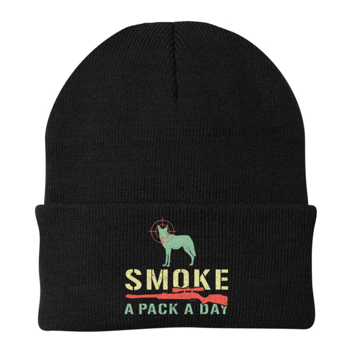 Smoke A Pack A Day Coyote Hunting Knit Cap Winter Beanie