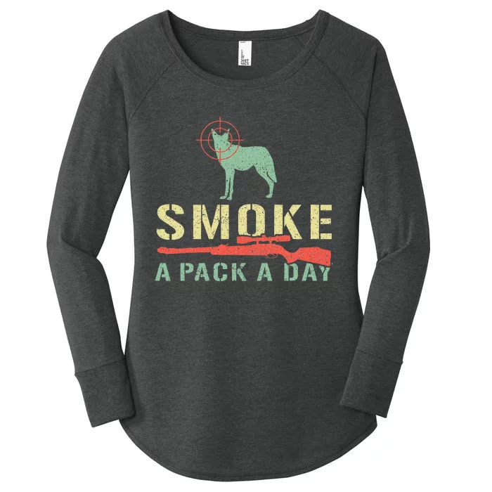 Smoke A Pack A Day Coyote Hunting Women's Perfect Tri Tunic Long Sleeve Shirt