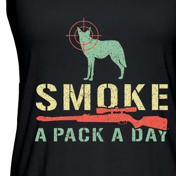 Smoke A Pack A Day Coyote Hunting Ladies Essential Flowy Tank