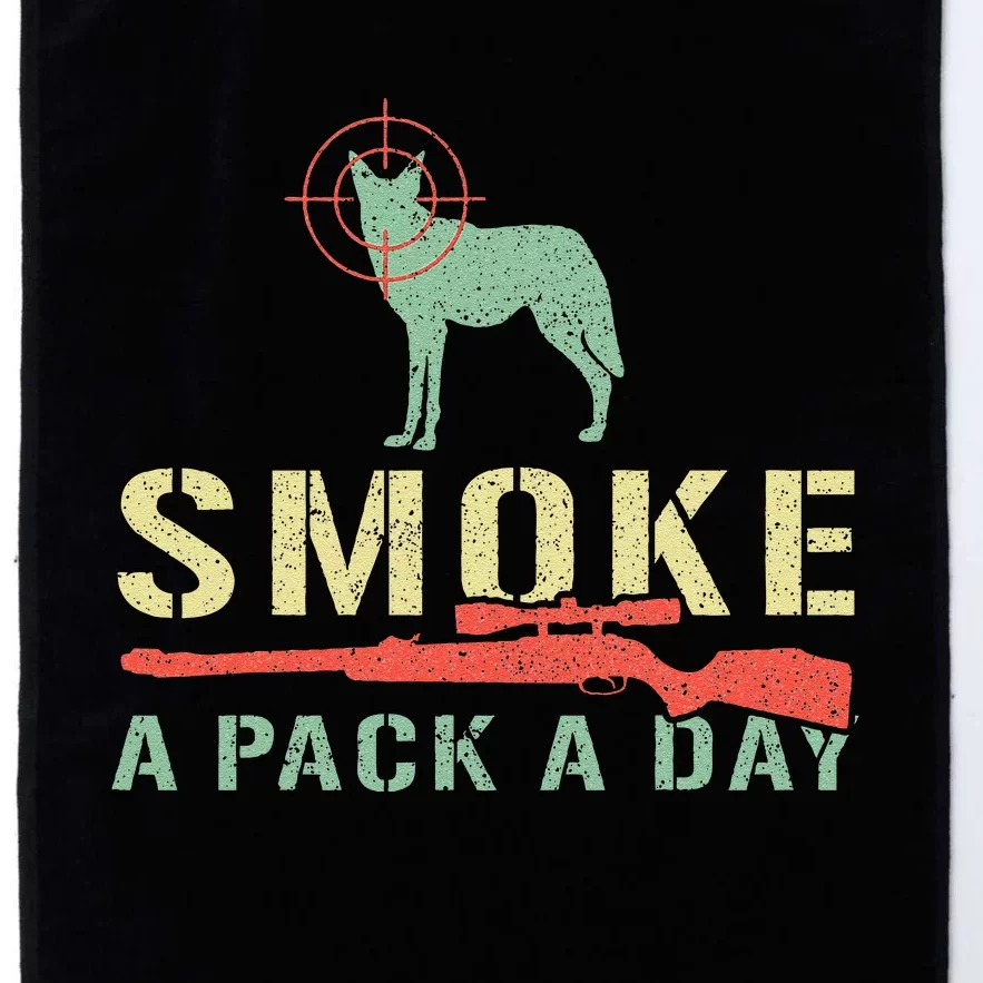 Smoke A Pack A Day Coyote Hunting Platinum Collection Golf Towel