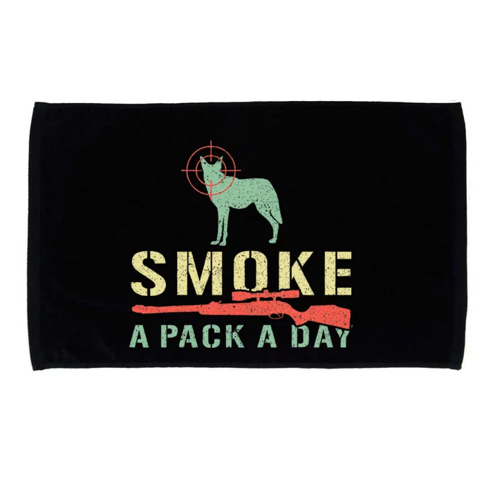 Smoke A Pack A Day Coyote Hunting Microfiber Hand Towel