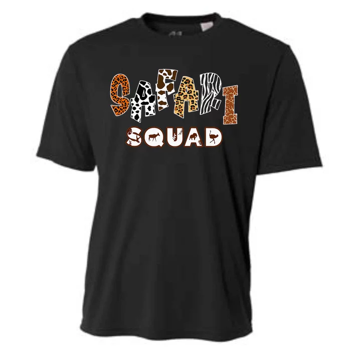 Safari Animal Pattern Print Safari Squad Cooling Performance Crew T-Shirt