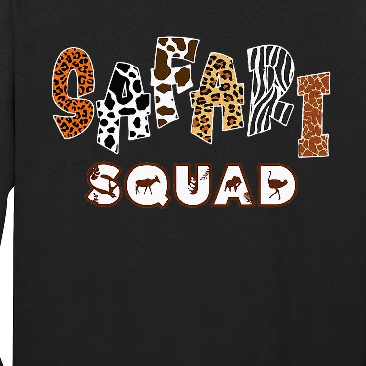 Safari Animal Pattern Print Safari Squad Long Sleeve Shirt