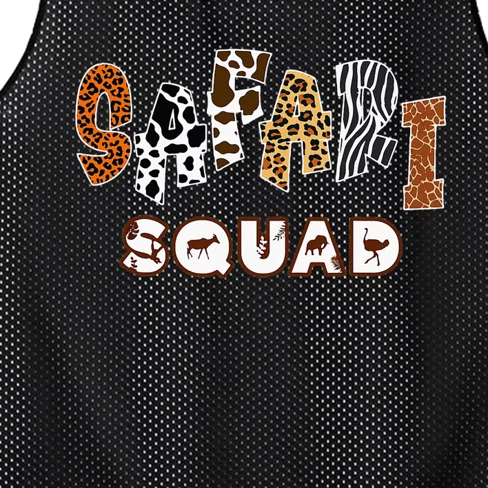 Safari Animal Pattern Print Safari Squad Mesh Reversible Basketball Jersey Tank