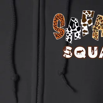 Safari Animal Pattern Print Safari Squad Full Zip Hoodie