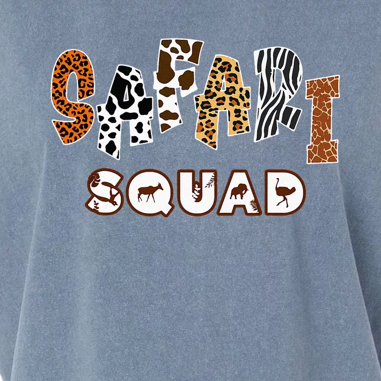 Safari Animal Pattern Print Safari Squad Garment-Dyed Women's Muscle Tee