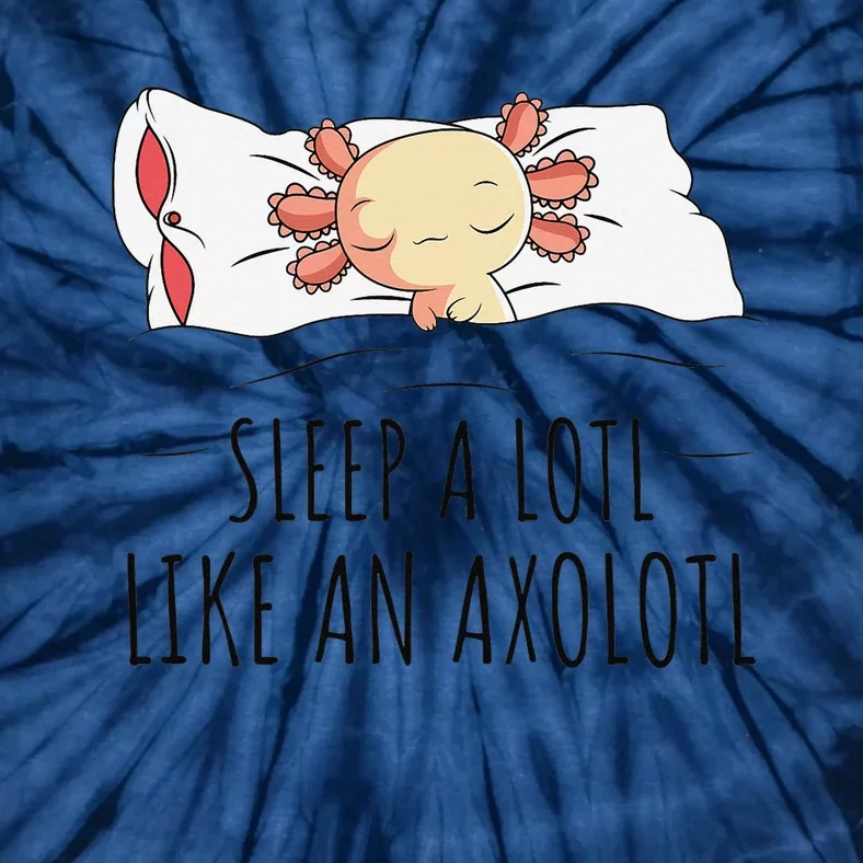 Sleeping Axolotl Pyjamas Mexican Salamander Lover Napping Tie-Dye T-Shirt