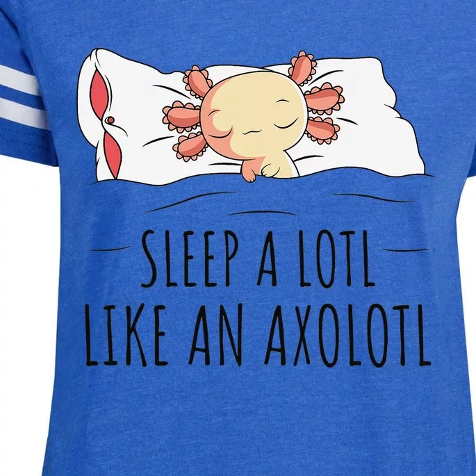 Sleeping Axolotl Pyjamas Mexican Salamander Lover Napping Enza Ladies Jersey Football T-Shirt