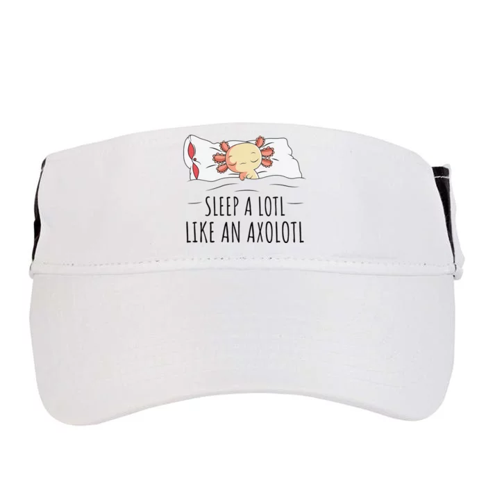 Sleeping Axolotl Pyjamas Mexican Salamander Lover Napping Adult Drive Performance Visor