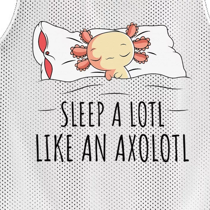 Sleeping Axolotl Pyjamas Mexican Salamander Lover Napping Mesh Reversible Basketball Jersey Tank