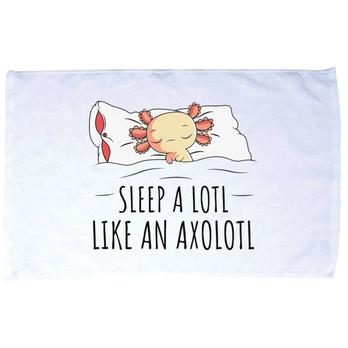 Sleeping Axolotl Pyjamas Mexican Salamander Lover Napping Microfiber Hand Towel