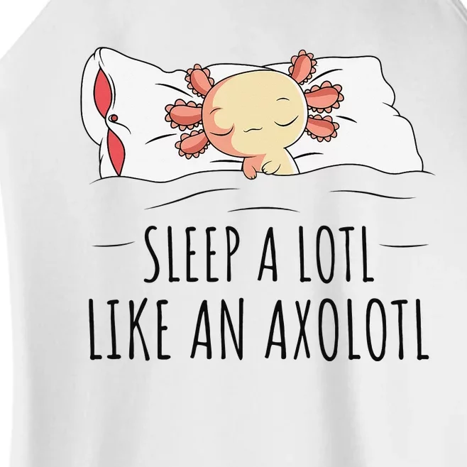 Sleeping Axolotl Pyjamas Mexican Salamander Lover Napping Women’s Perfect Tri Rocker Tank