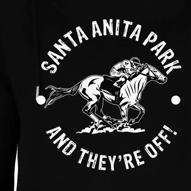 Santa Anita Park Racetrack Horse Racing Equestrian CA Derby Womens Funnel Neck Pullover Hood