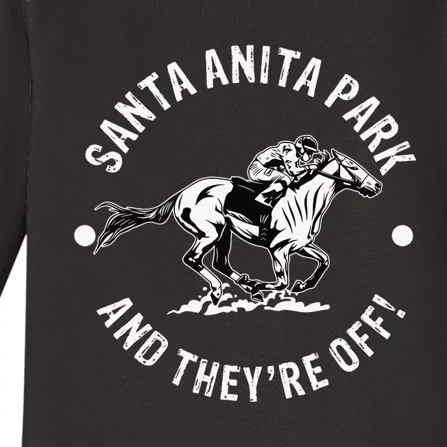 Santa Anita Park Racetrack Horse Racing Equestrian CA Derby Baby Long Sleeve Bodysuit