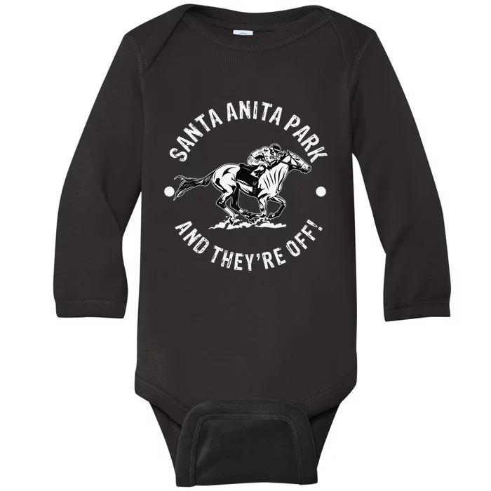 Santa Anita Park Racetrack Horse Racing Equestrian CA Derby Baby Long Sleeve Bodysuit