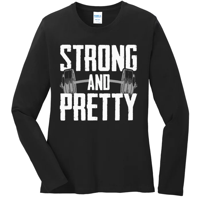 Strong And Pretty Powerlifting Apparel Gym Ladies Long Sleeve Shirt