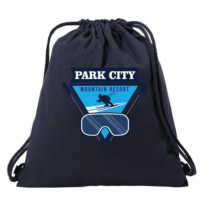 Ski At Park City Mountain Resort Drawstring Bag