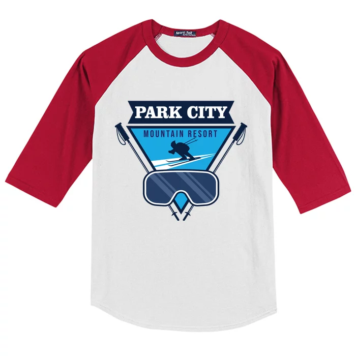 Ski At Park City Mountain Resort Kids Colorblock Raglan Jersey