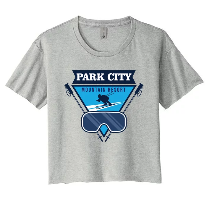 Ski At Park City Mountain Resort Women's Crop Top Tee