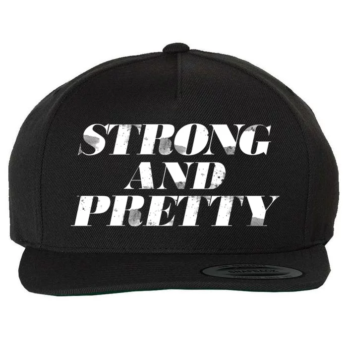 Strong And Pretty Funny Gift Wool Snapback Cap