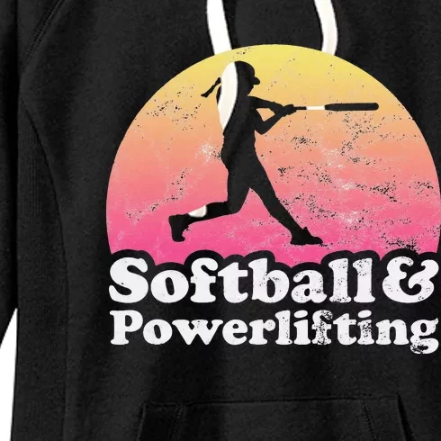 Softball and Powerlifting  Powerlifter Women's Fleece Hoodie