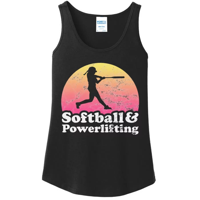 Softball and Powerlifting  Powerlifter Ladies Essential Tank