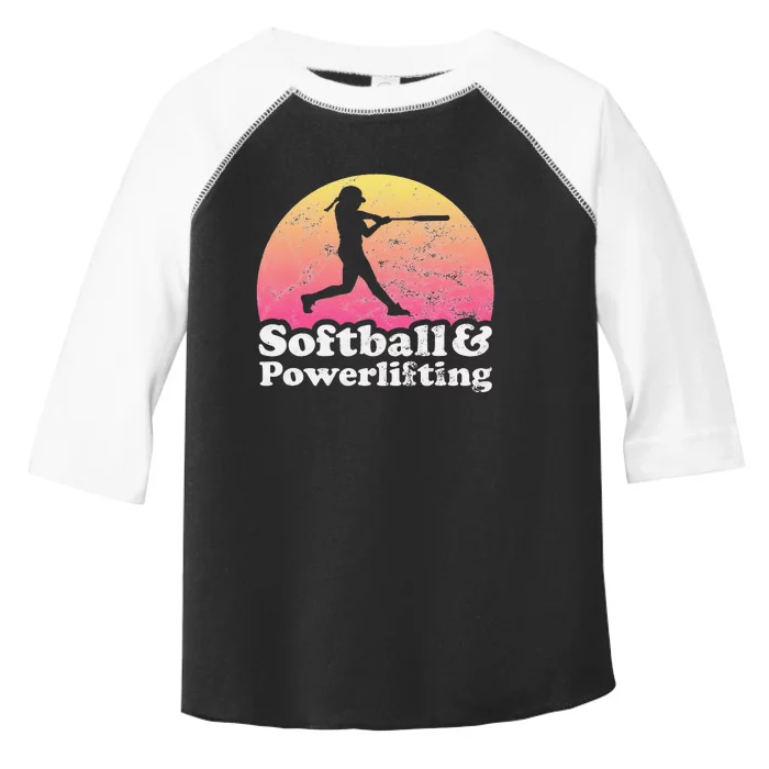 Softball and Powerlifting  Powerlifter Toddler Fine Jersey T-Shirt