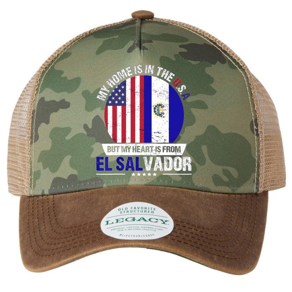 Salvadoran American Patriot Heart is from El Salvador Grown Legacy Tie Dye  Trucker Hat