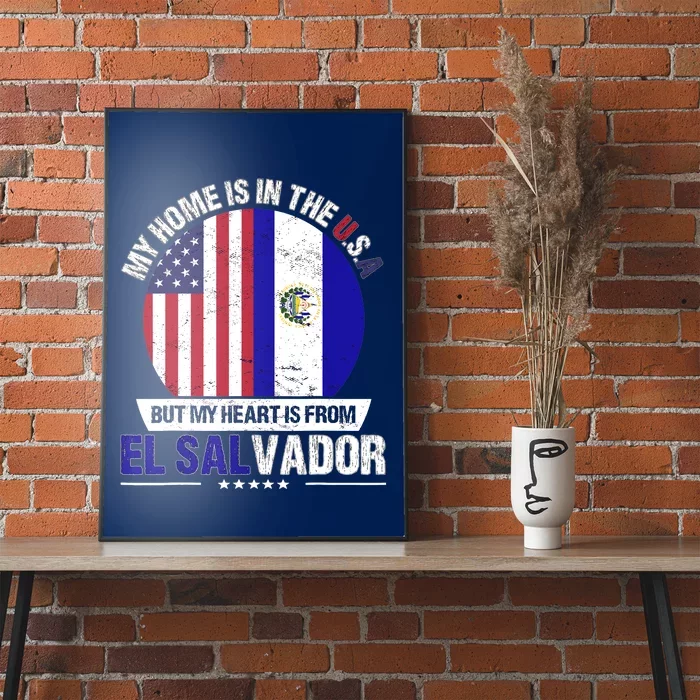 Salvadoran American Patriot Heart is from El Salvador Grown Poster