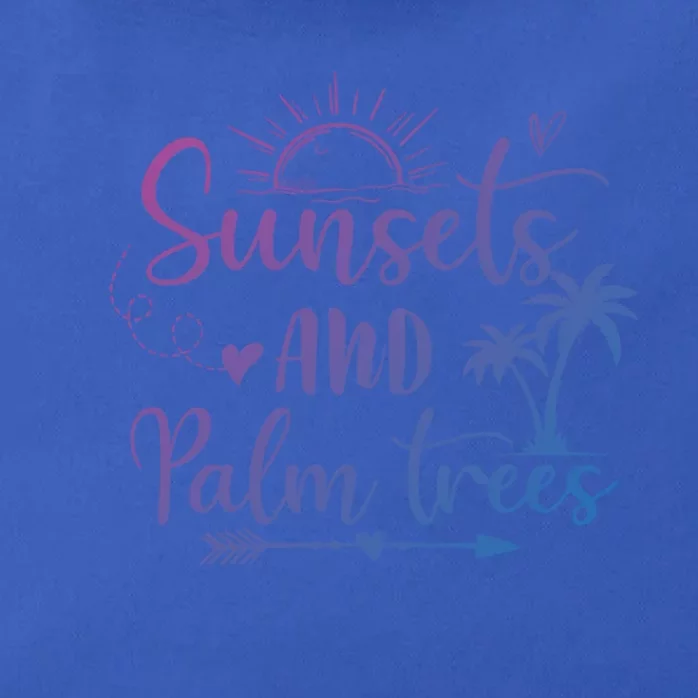 Sunsets And Palm Trees Summer Vibes Beach Vacay Summertime Gift Zip Tote Bag