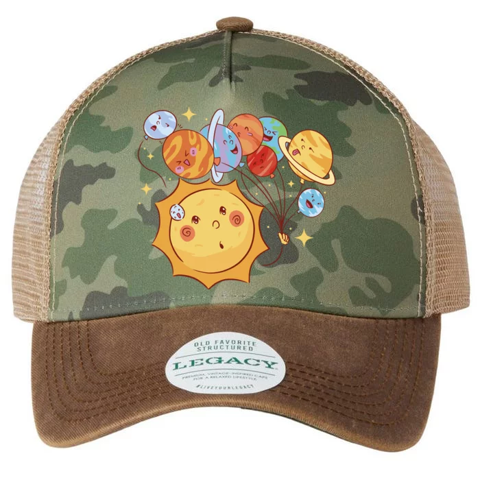 Sun And Planets Cute Galaxy Legacy Tie Dye Trucker Hat