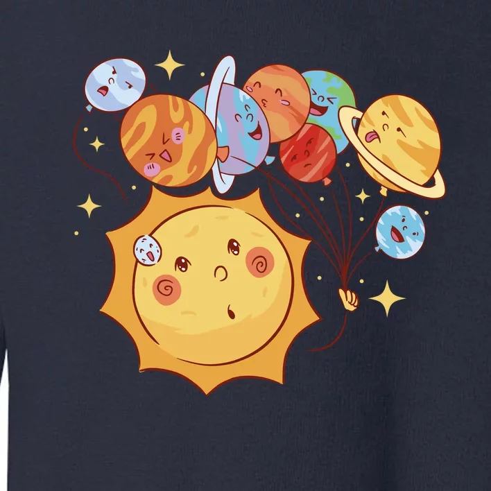 Sun And Planets Cute Galaxy Toddler Sweatshirt