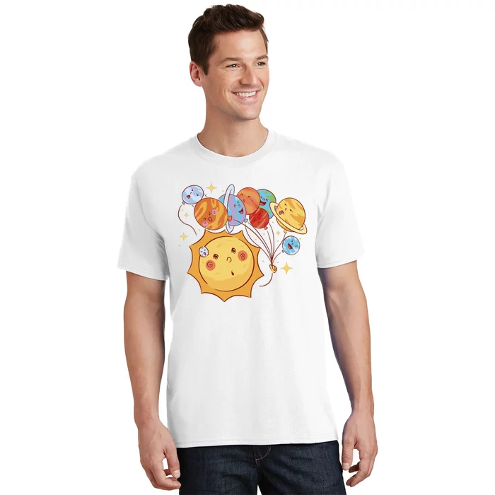 Sun And Planets Cute Galaxy T-Shirt