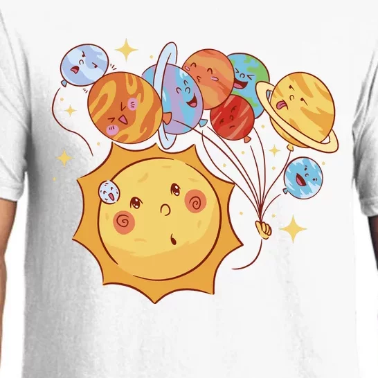 Sun And Planets Cute Galaxy Pajama Set