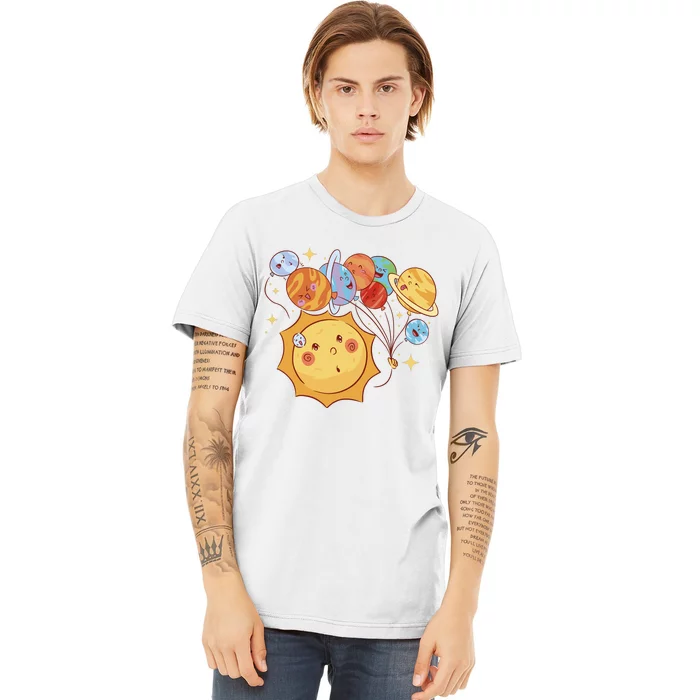 Sun And Planets Cute Galaxy Premium T-Shirt