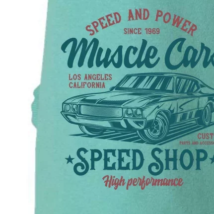 Speed And Power Muscle Car Doggie 3-End Fleece Hoodie