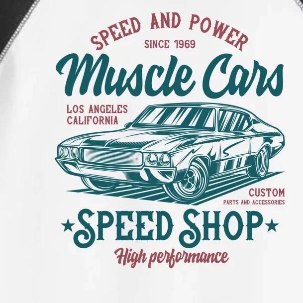 Speed And Power Muscle Car Toddler Fine Jersey T-Shirt