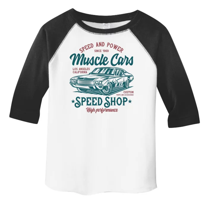 Speed And Power Muscle Car Toddler Fine Jersey T-Shirt