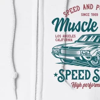 Speed And Power Muscle Car Full Zip Hoodie