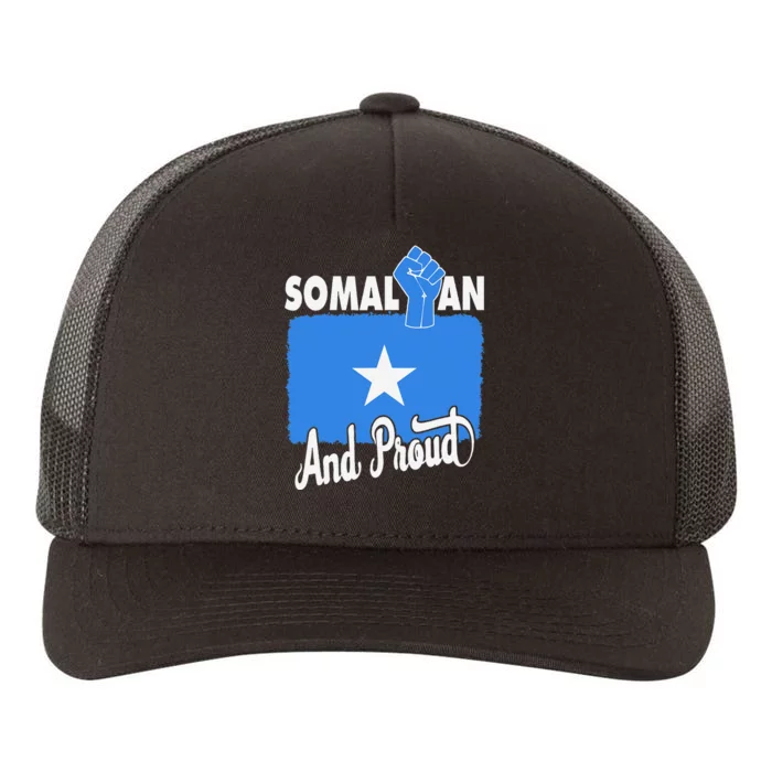 Somalian And Proud Love Somalia With Somalia Flag Fist Yupoong Adult 5-Panel Trucker Hat