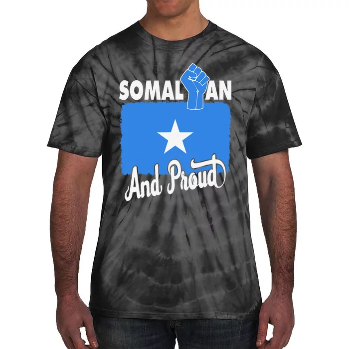 Somalian And Proud Love Somalia With Somalia Flag Fist Tie-Dye T-Shirt