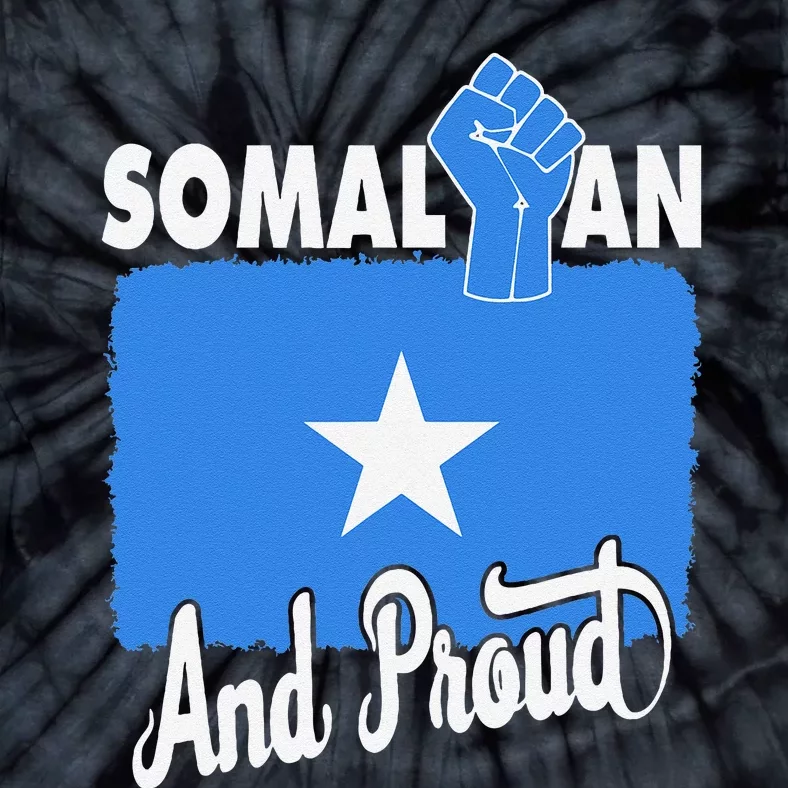 Somalian And Proud Love Somalia With Somalia Flag Fist Tie-Dye T-Shirt