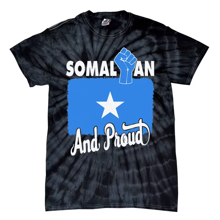 Somalian And Proud Love Somalia With Somalia Flag Fist Tie-Dye T-Shirt