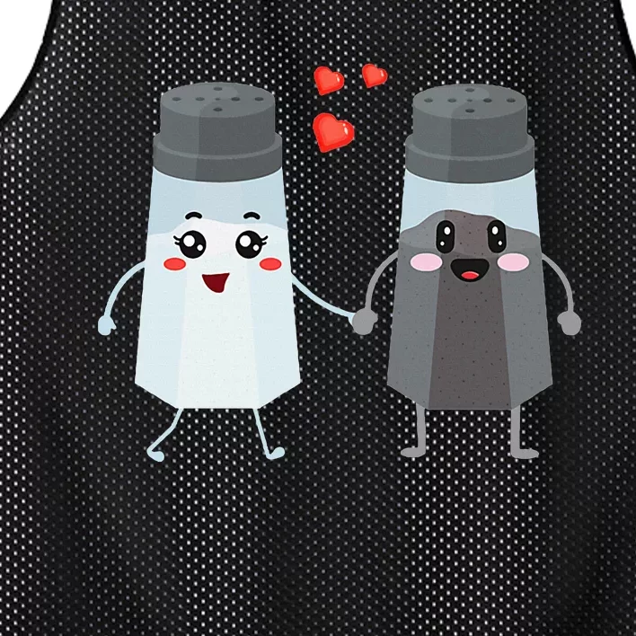 Salt And Pepper Shaker Couple Gift For Chefs And Cooks Mesh Reversible Basketball Jersey Tank