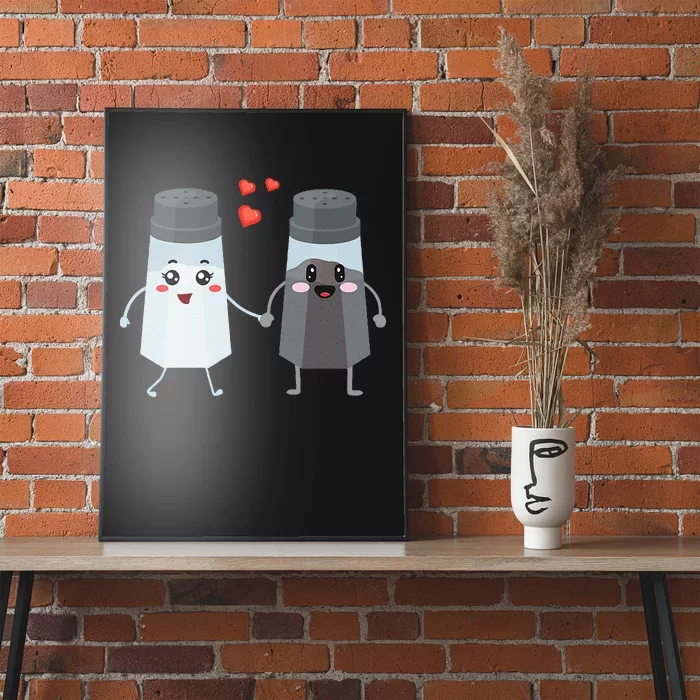 Salt And Pepper Shaker Couple Gift For Chefs And Cooks Poster