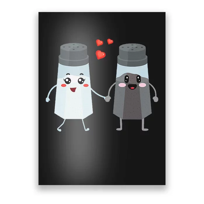 Salt And Pepper Shaker Couple Gift For Chefs And Cooks Poster